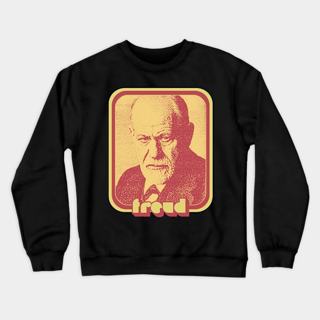 Sigmund Freud // Retro Aesthetic Fan Art Design Crewneck Sweatshirt by DankFutura